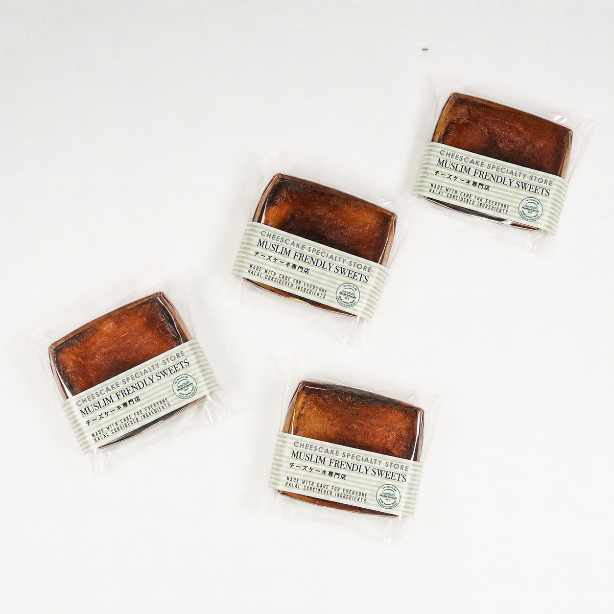 【Halal】Basque Burnt Cheese Cake_Date/basic&chocola Mix(4&4-pack)