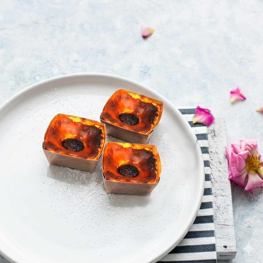 【Halal】Basque Burnt Cheese Cake_Date/basic(4-pack)